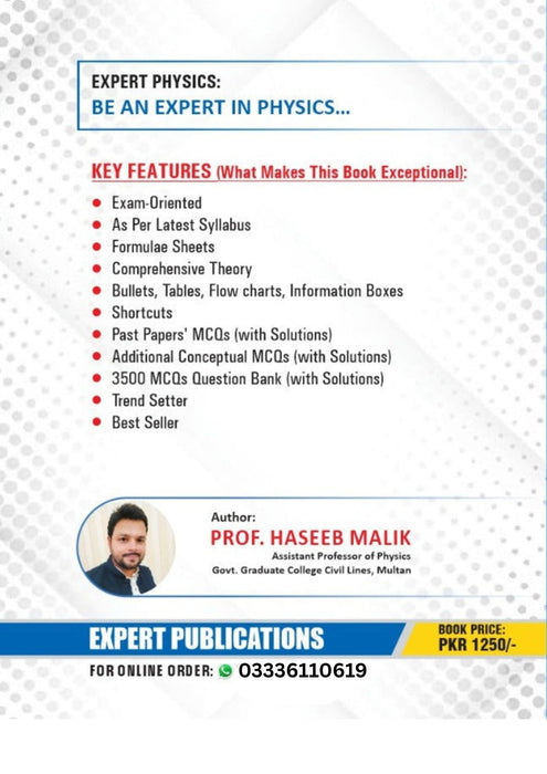 EXPERT PHYSICS for MDCAT – 5th Edition by Prof. Haseeb Malik | Conceptual & Exam-Focused Guide