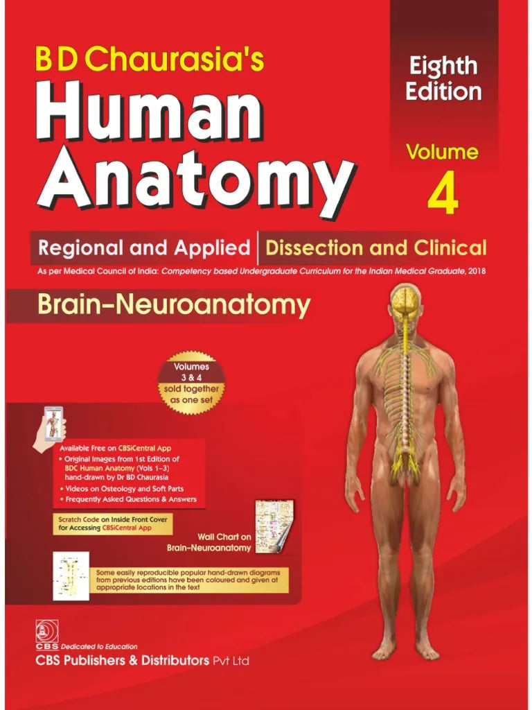 BD Chaurasia’s Human Anatomy Volume 4 Neuroanatomy | Medical Anatomy Textbook