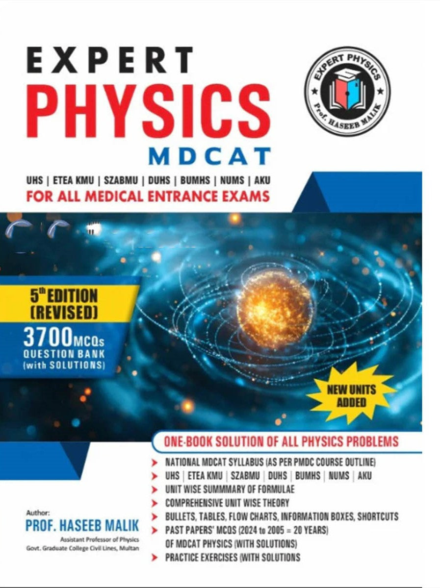 Expert Physics for MDCAT by Prof Haseeb Malik – Complete Concept and MCQs Preparation Book