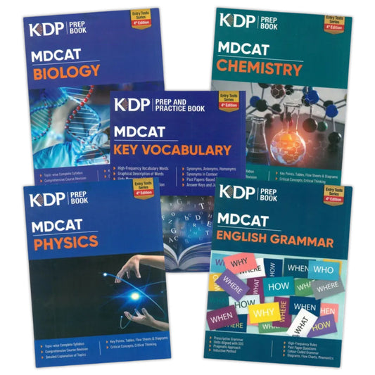 Set of 5 KIPS MDCAT Preparation Books 2025 Edition – KDP Series