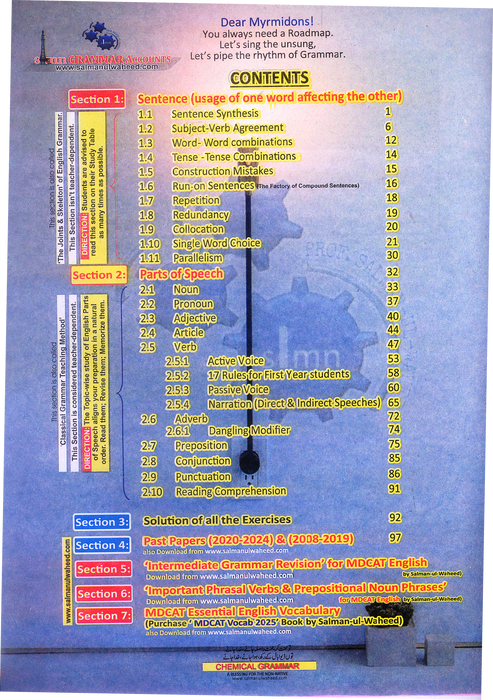 Chemical Grammar – English Grammar Guide for MDCAT, NUMS, FSC, CA & CSS – By Salman ul Waheed